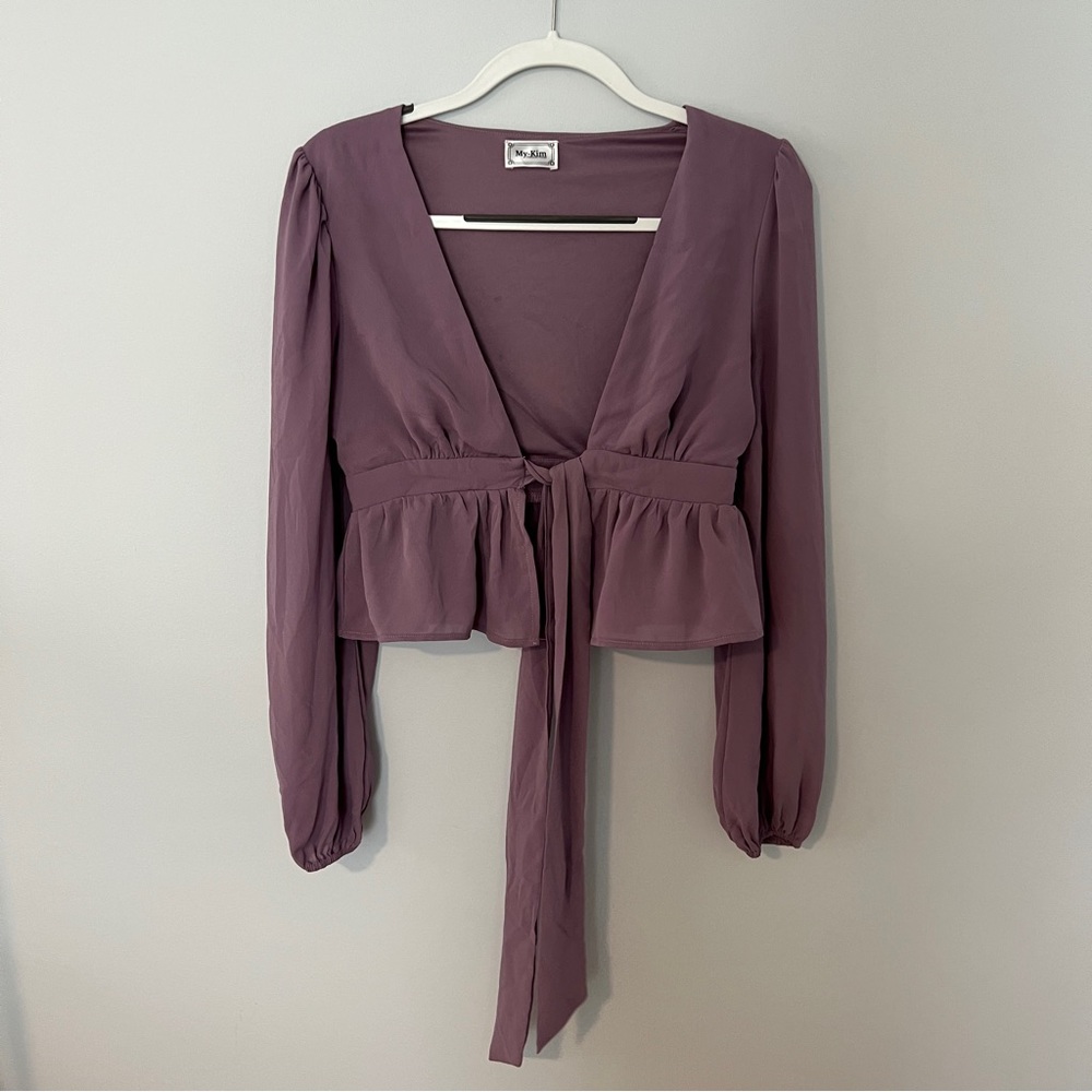 Boutique long sleeve tie shirt